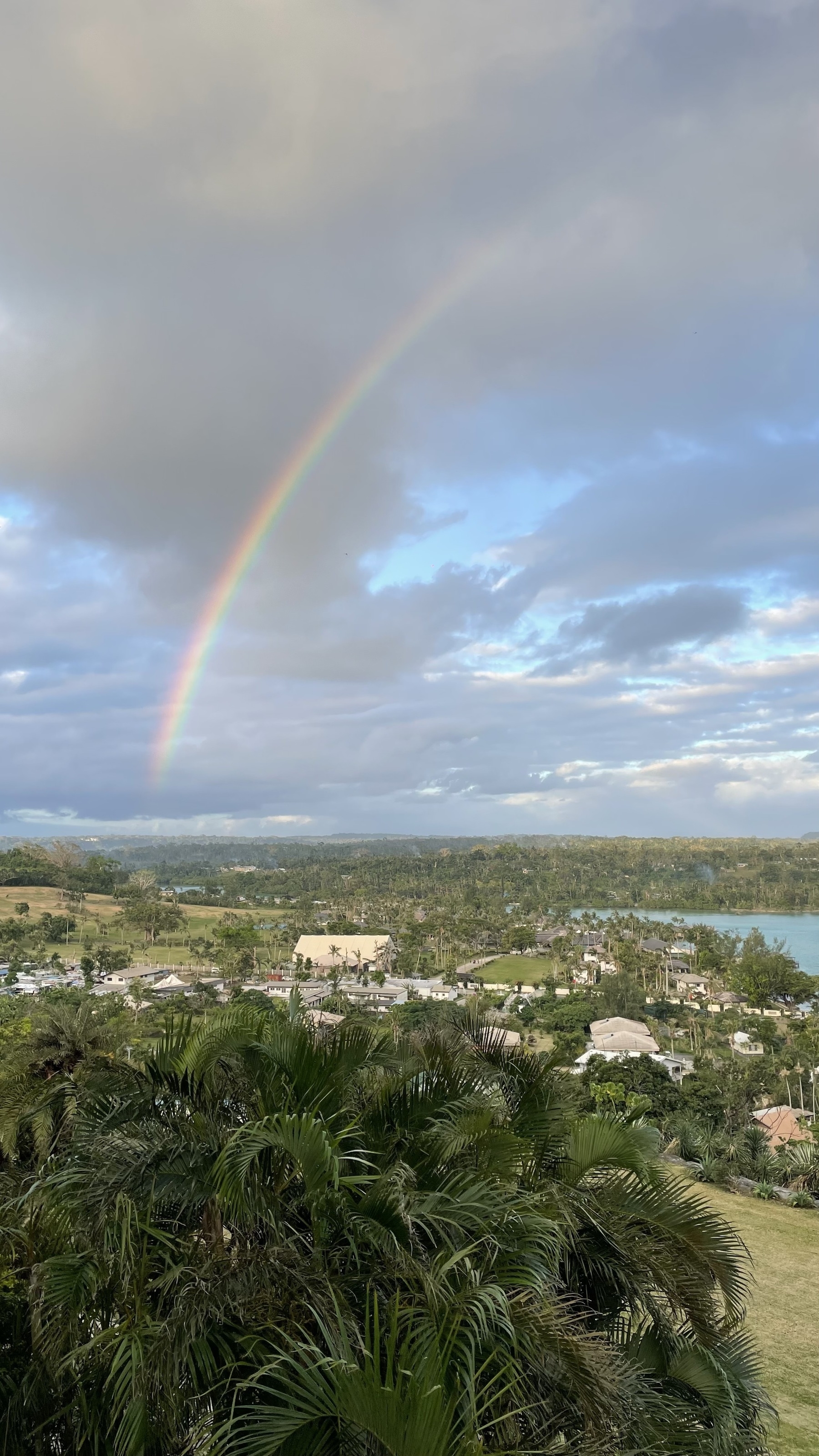 Rainbow over Port Vila lagoon