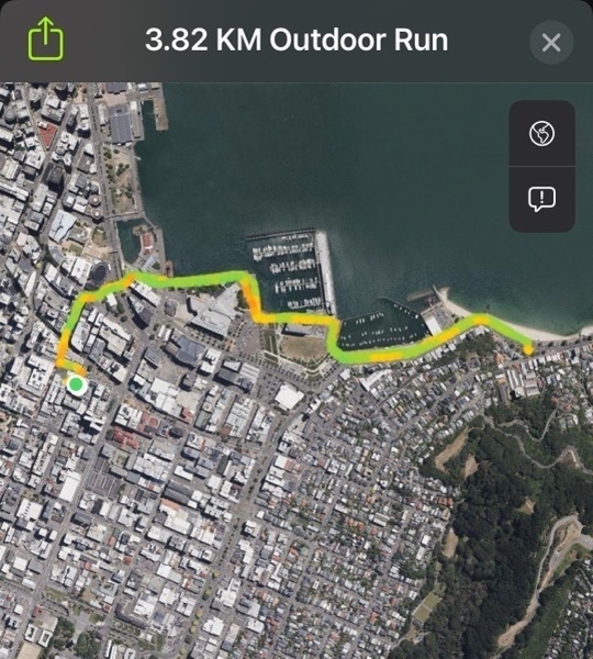 Waterfront run map