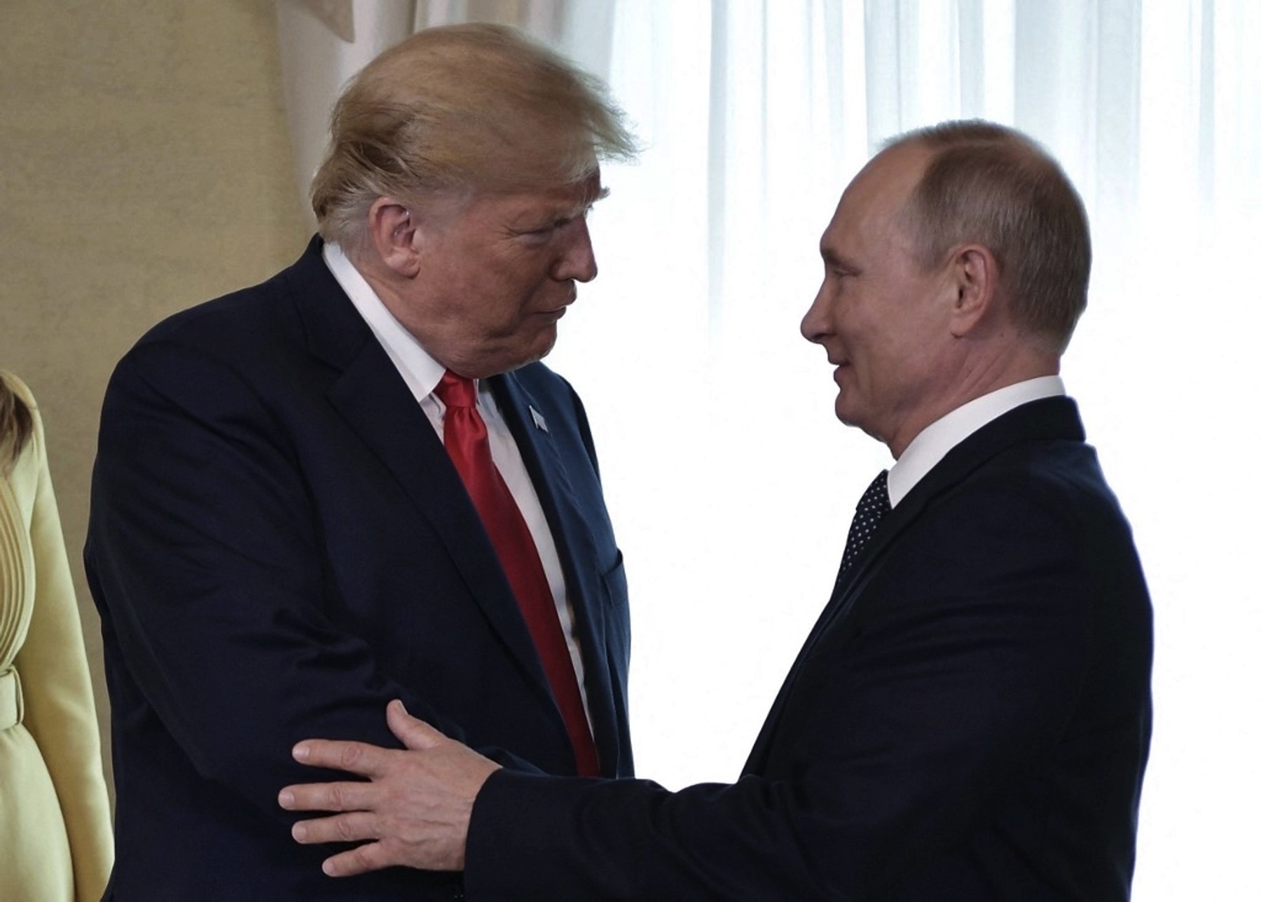 Dumpster Trump and Short Vader warmly greeting each other at the 2025 Alaska Summit to discuss ending Russia’s illegal aggression against a bordering sovereign nation without inviting anyone from Ukraine. Like, you know, President Zelenskyy? 