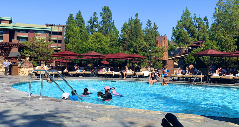 Would you believe I have a photo of a Disneyland pool taken in July of year-past?