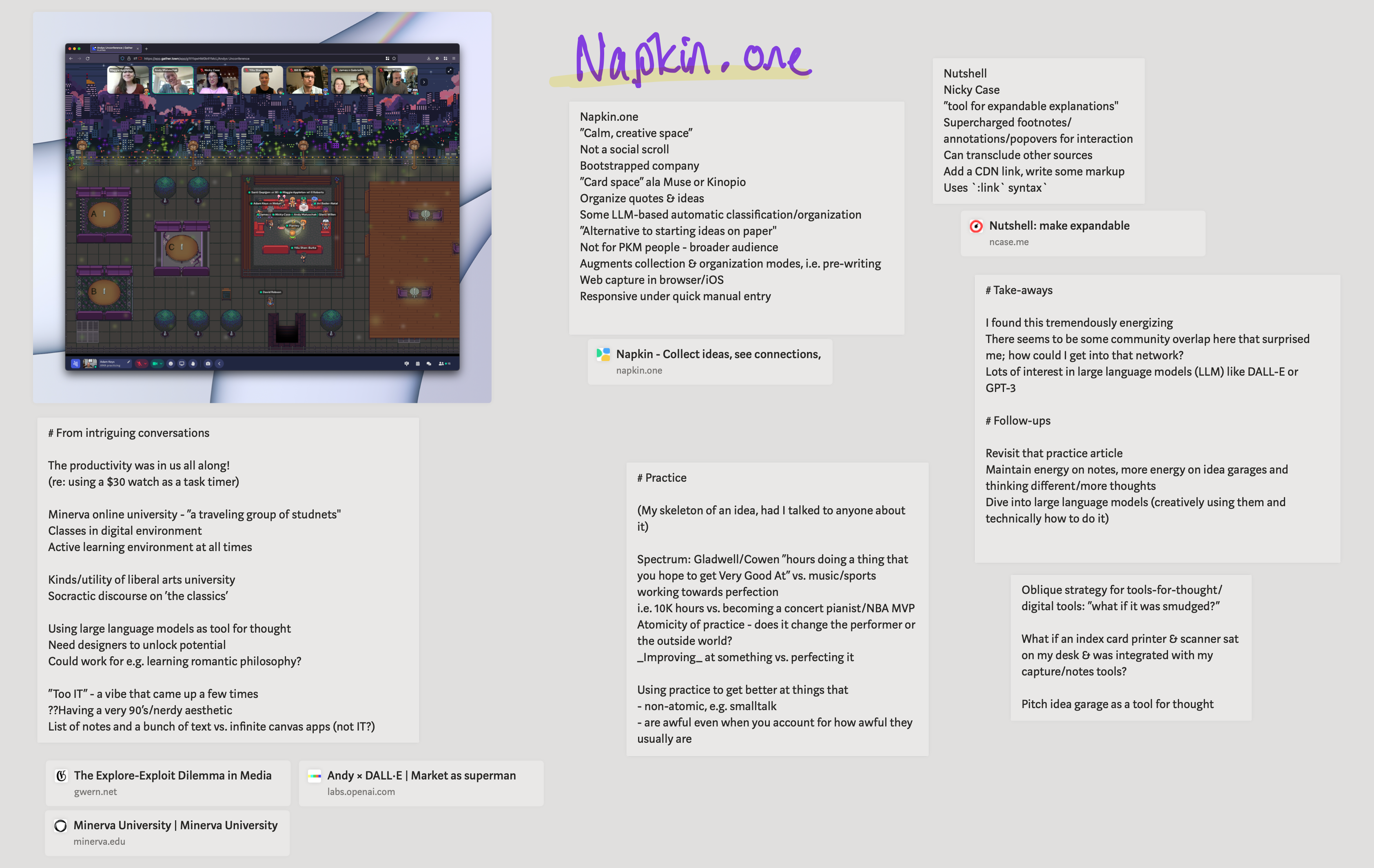My notes from the event