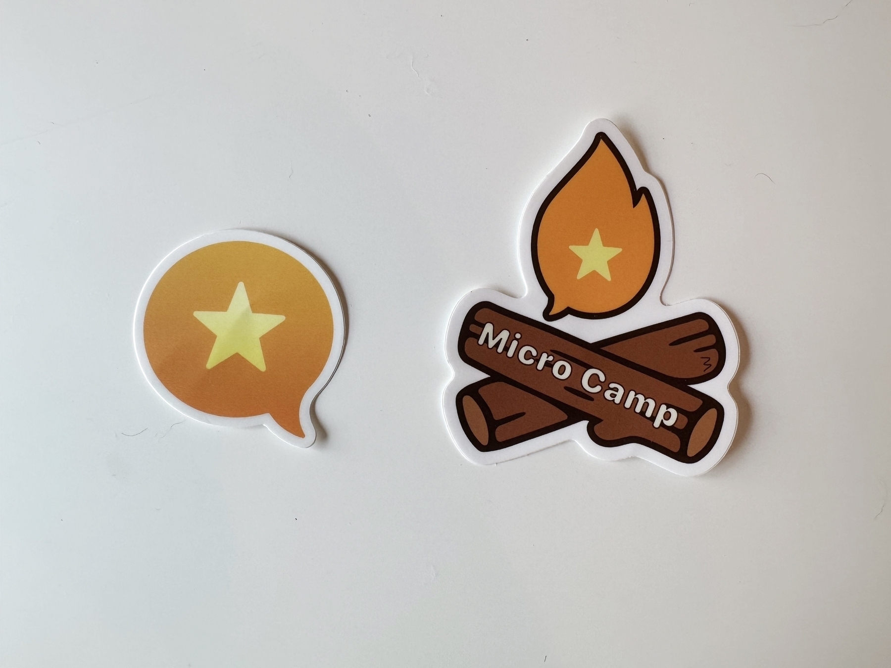 Micro.blog and Micro Camp Stickers