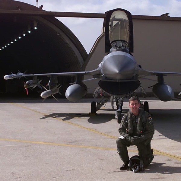 My dad in front of his F-16