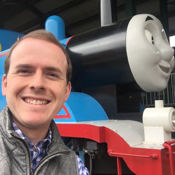 Chet with Thomas the Tank Engine