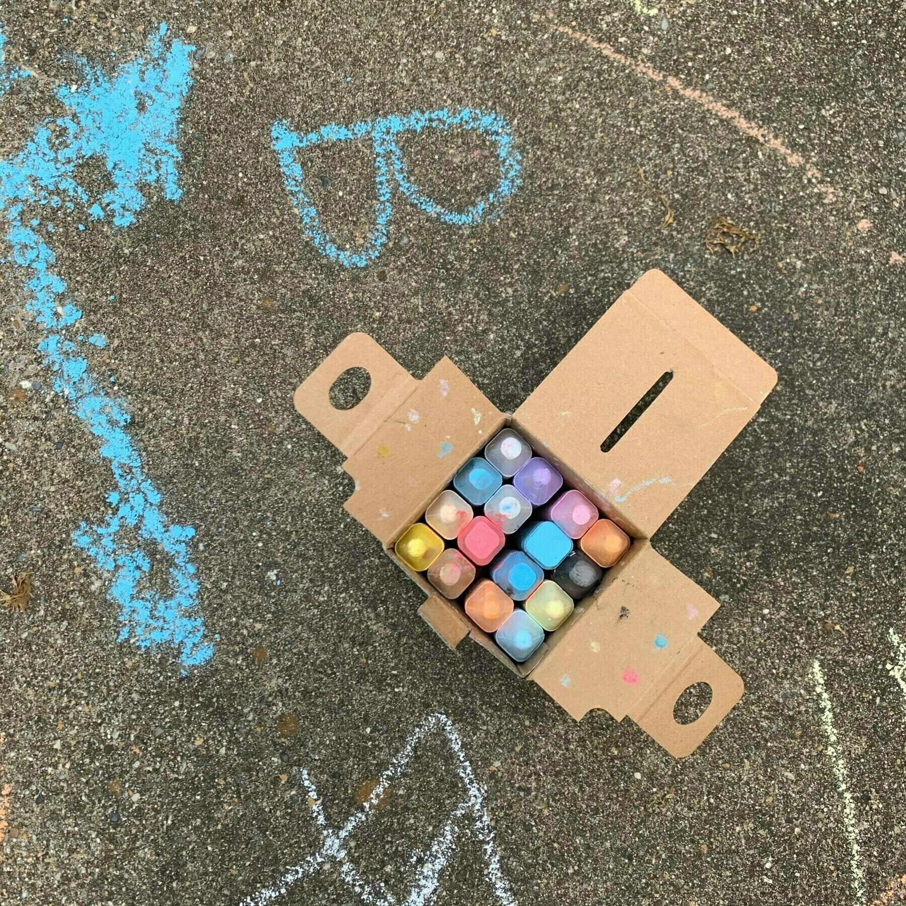Box of sidewalk chalk