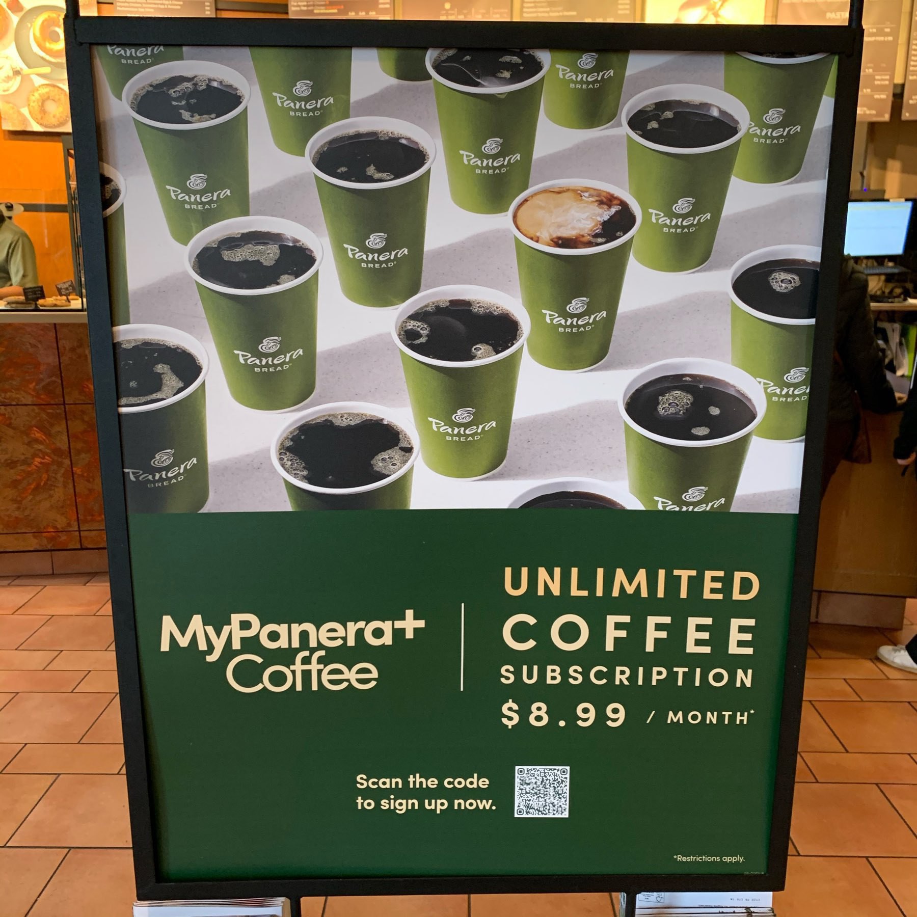 Panera coffee subscription ad
