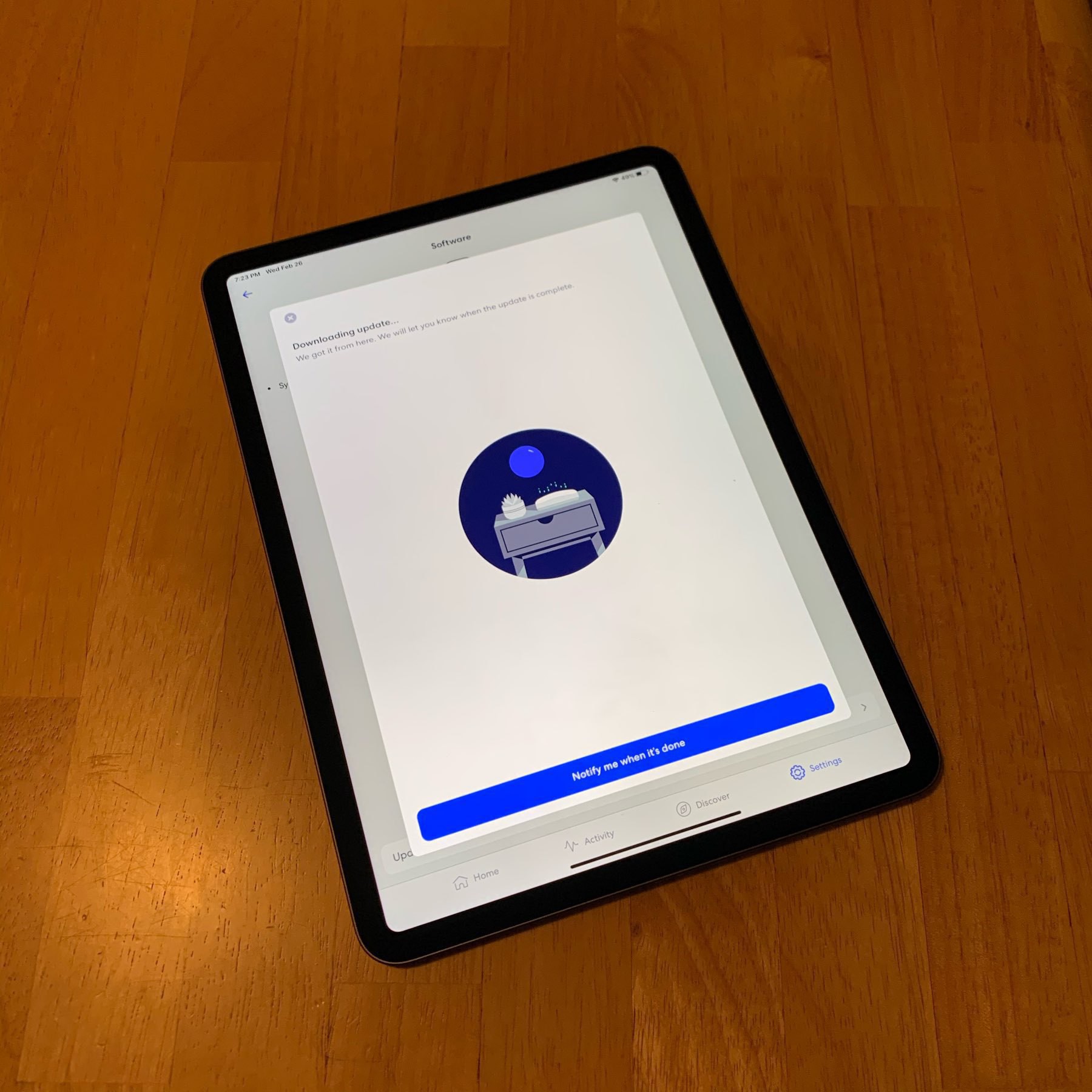 iPad updating software