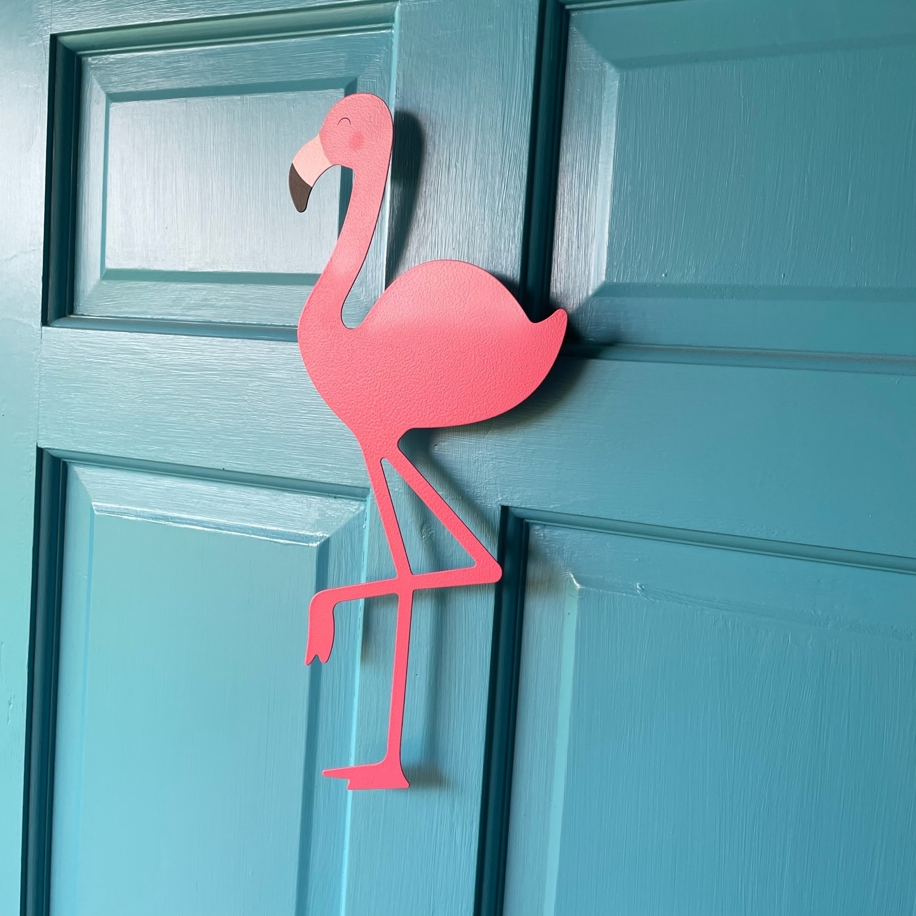 Flamingo door art magnet