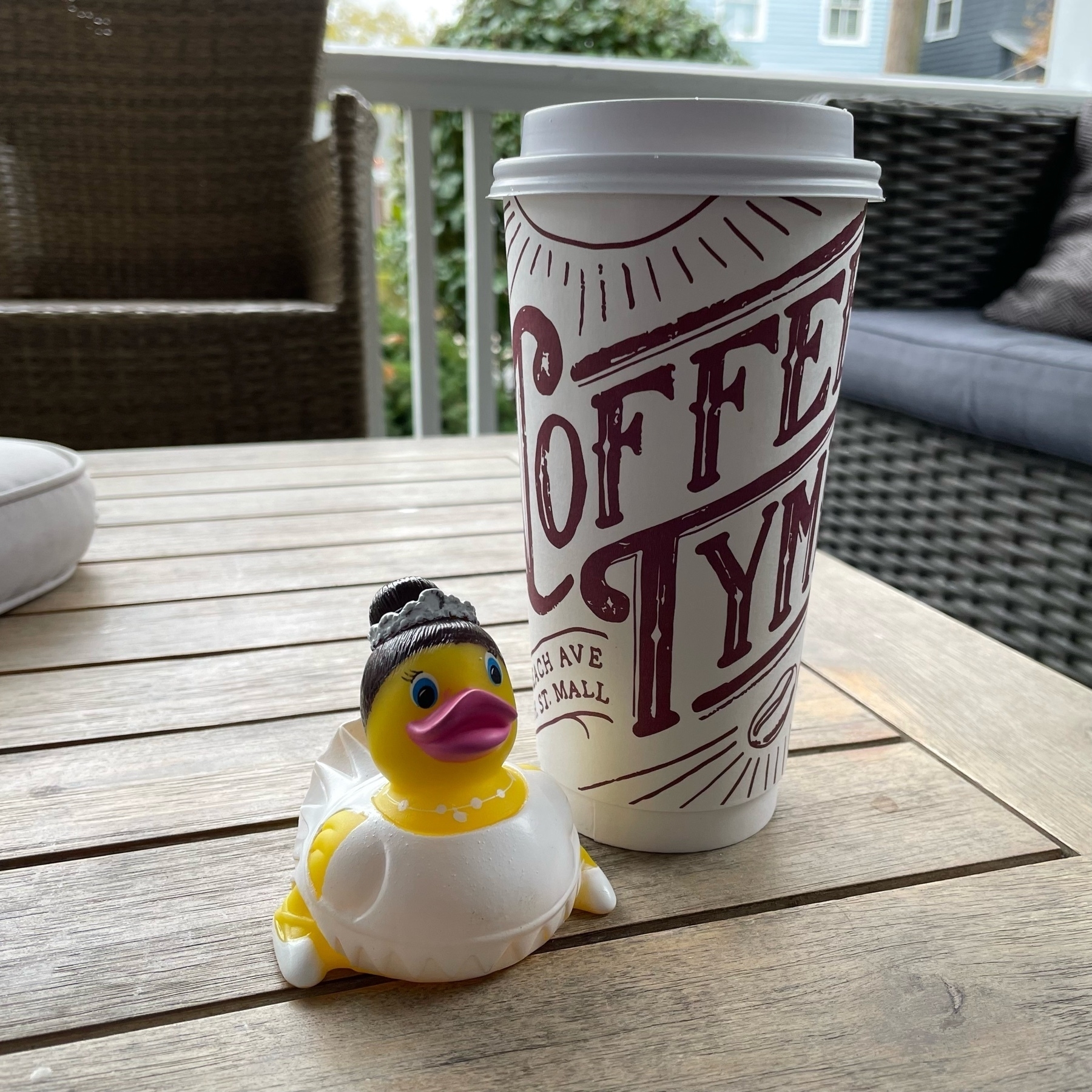 Coffee and rubber ducky