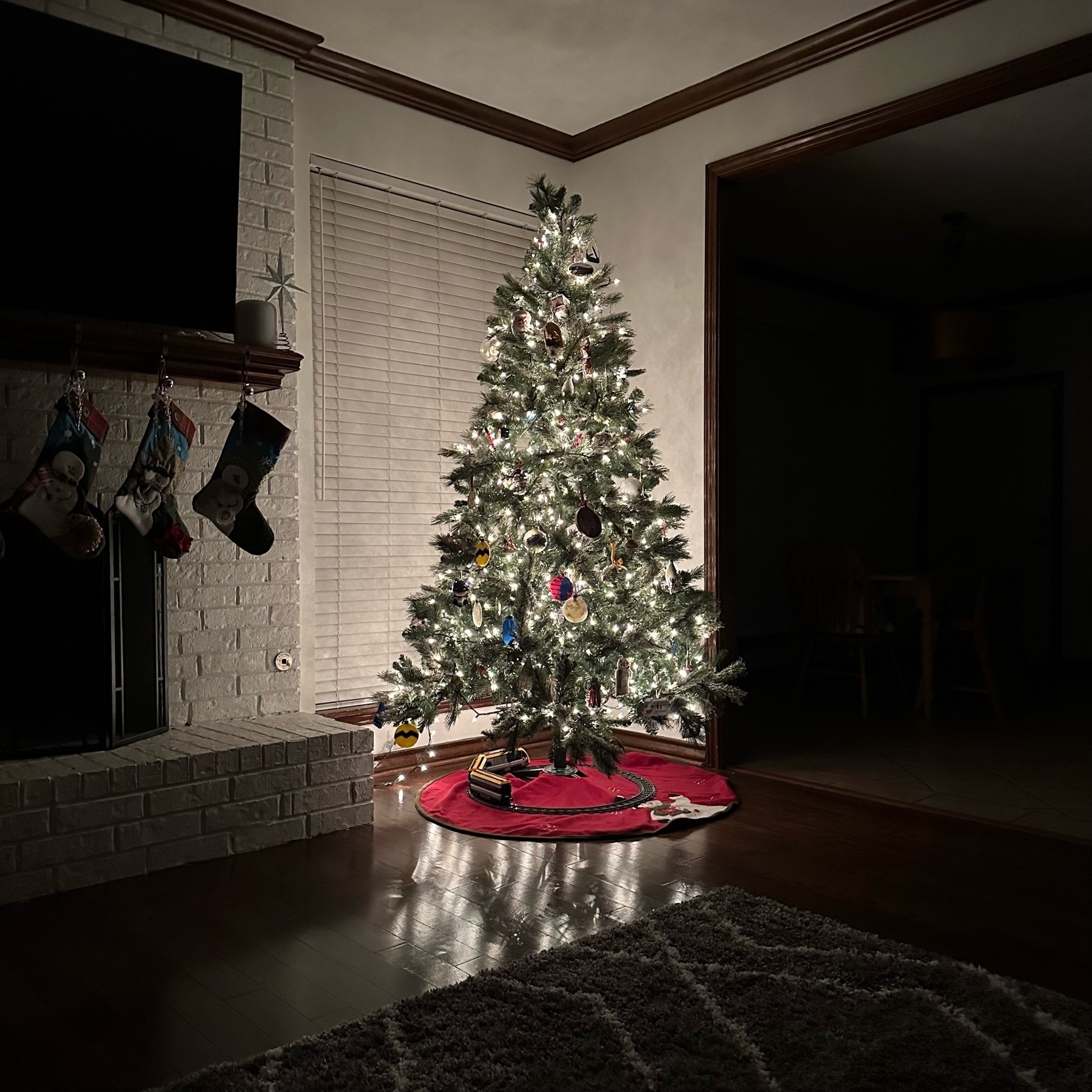Lighted Christmas tree