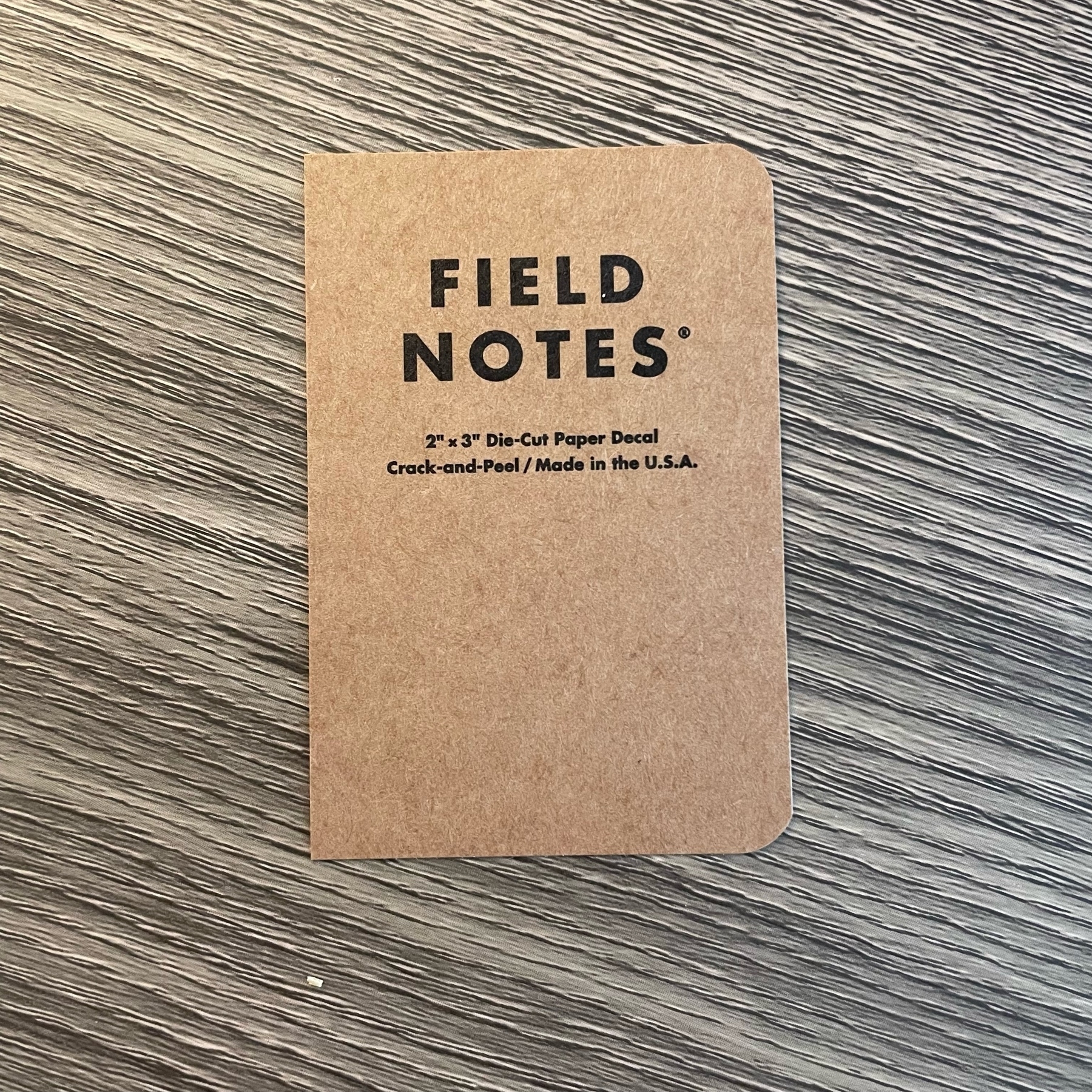 Field Notes notebook sticker