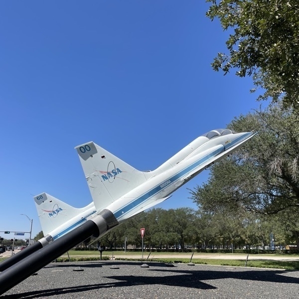 NASA T-38 trainer jets on static display