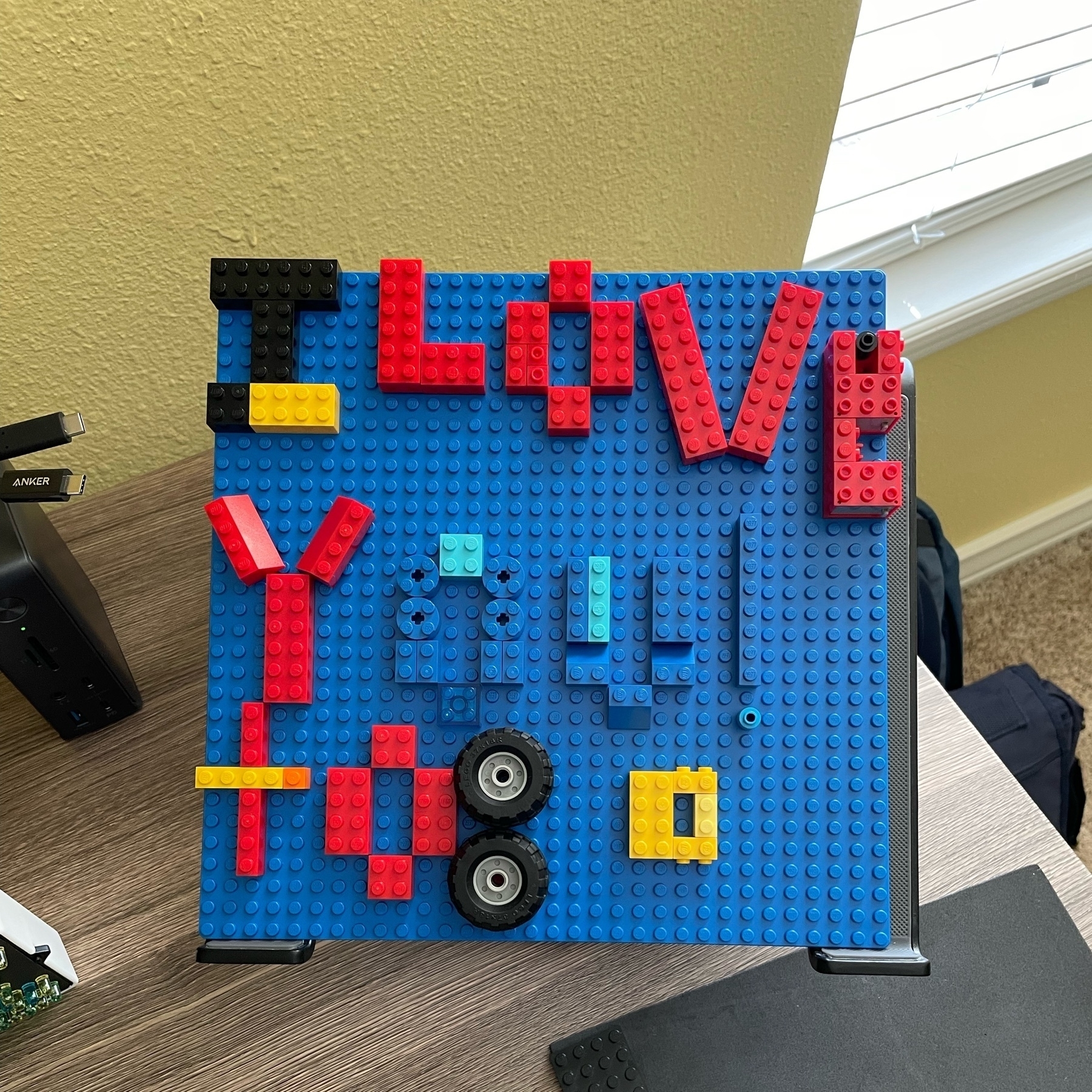 I love you too, written in LEGOs