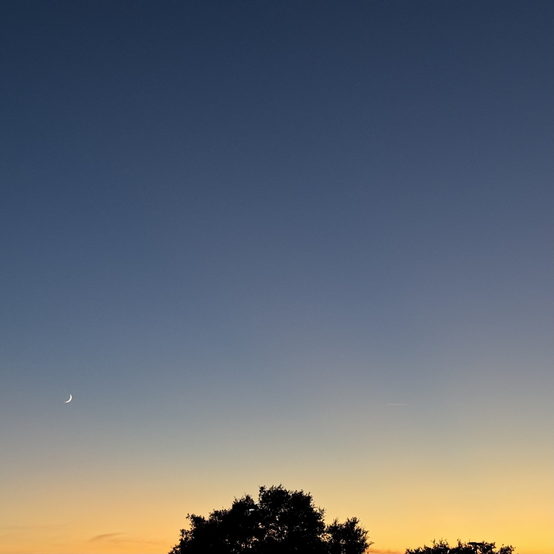 Sunset gradient with the moon