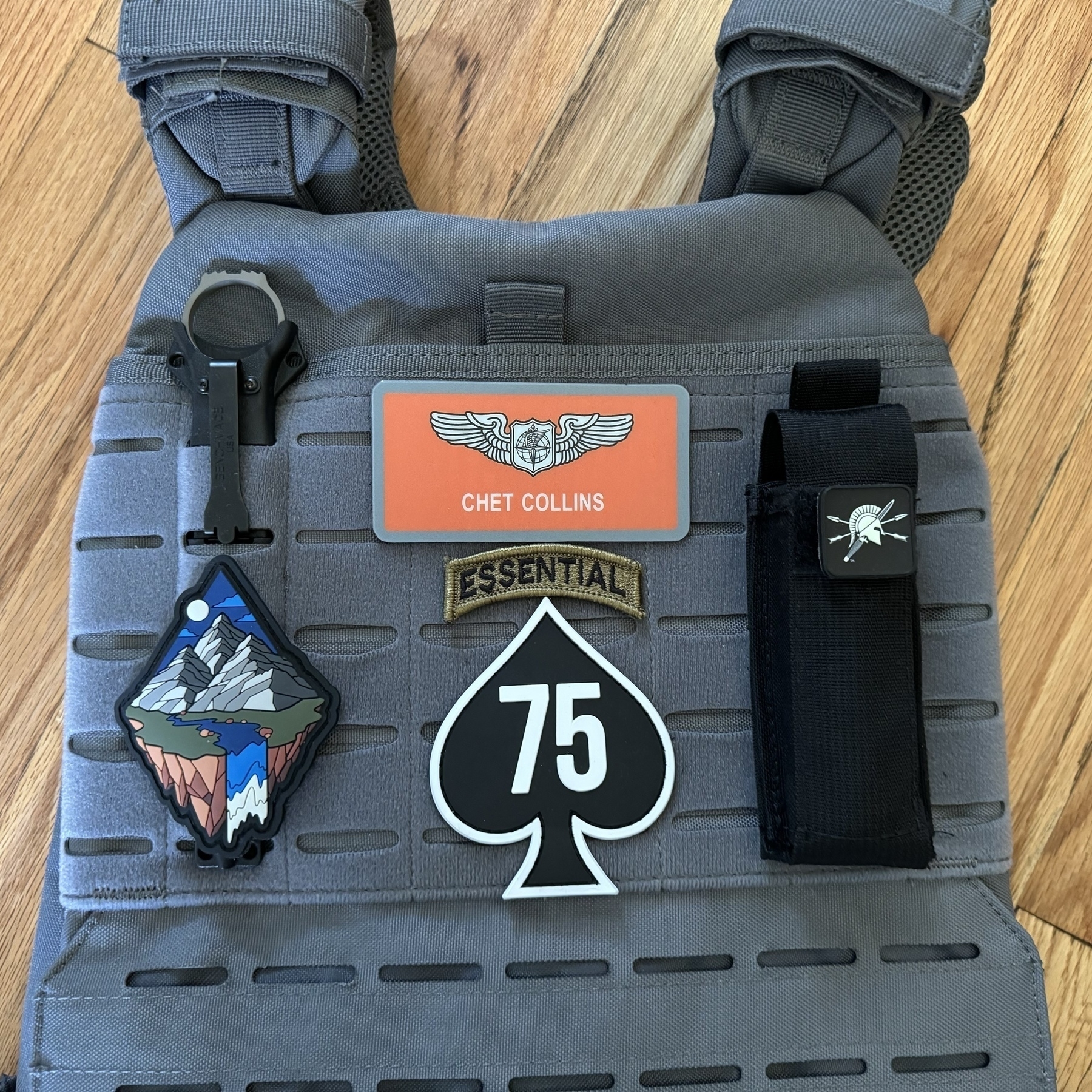 Weighted vest with morale patches