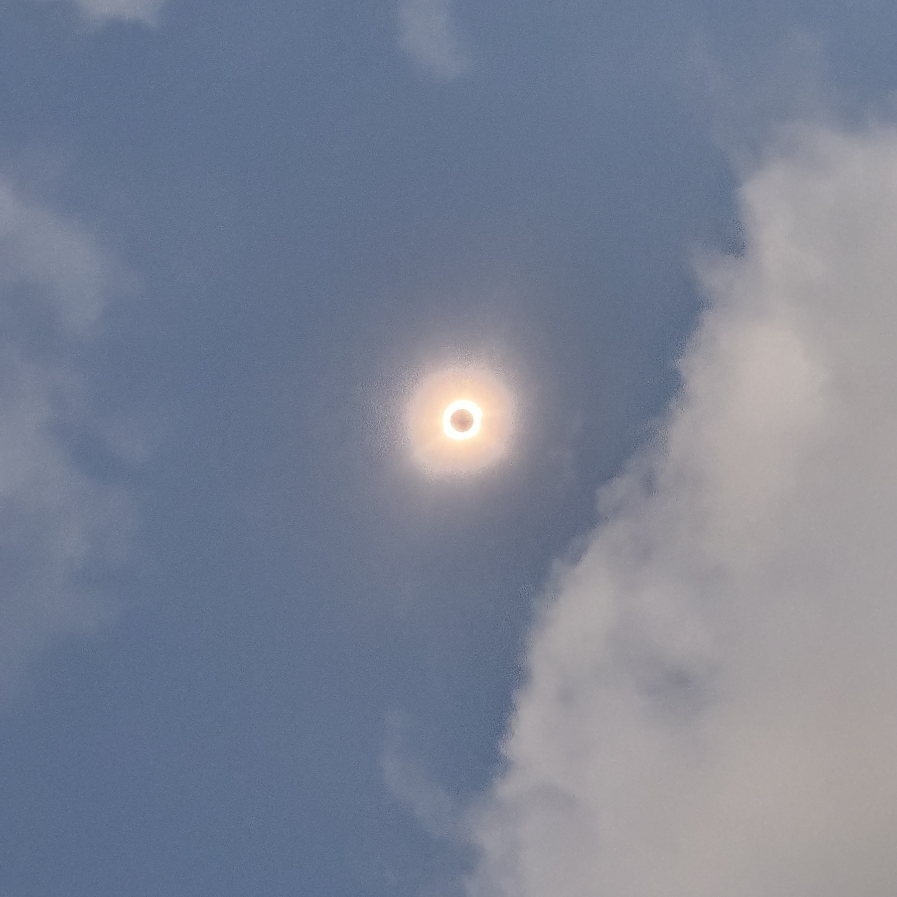 Solar eclipse at totality