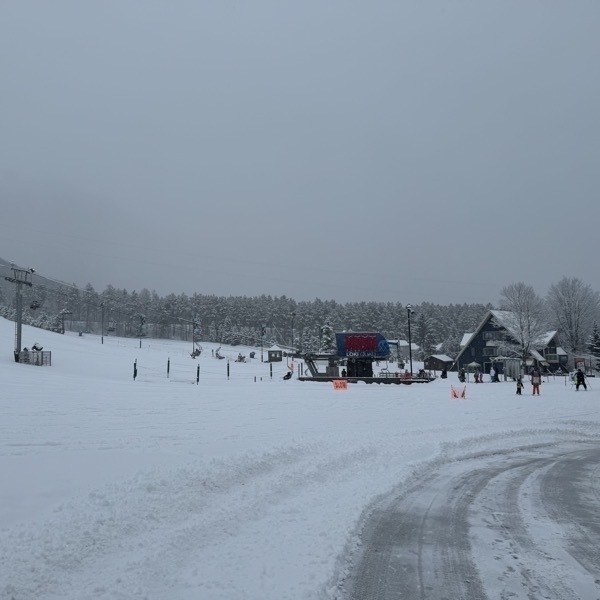 Ski lift on a snow covered mountain
