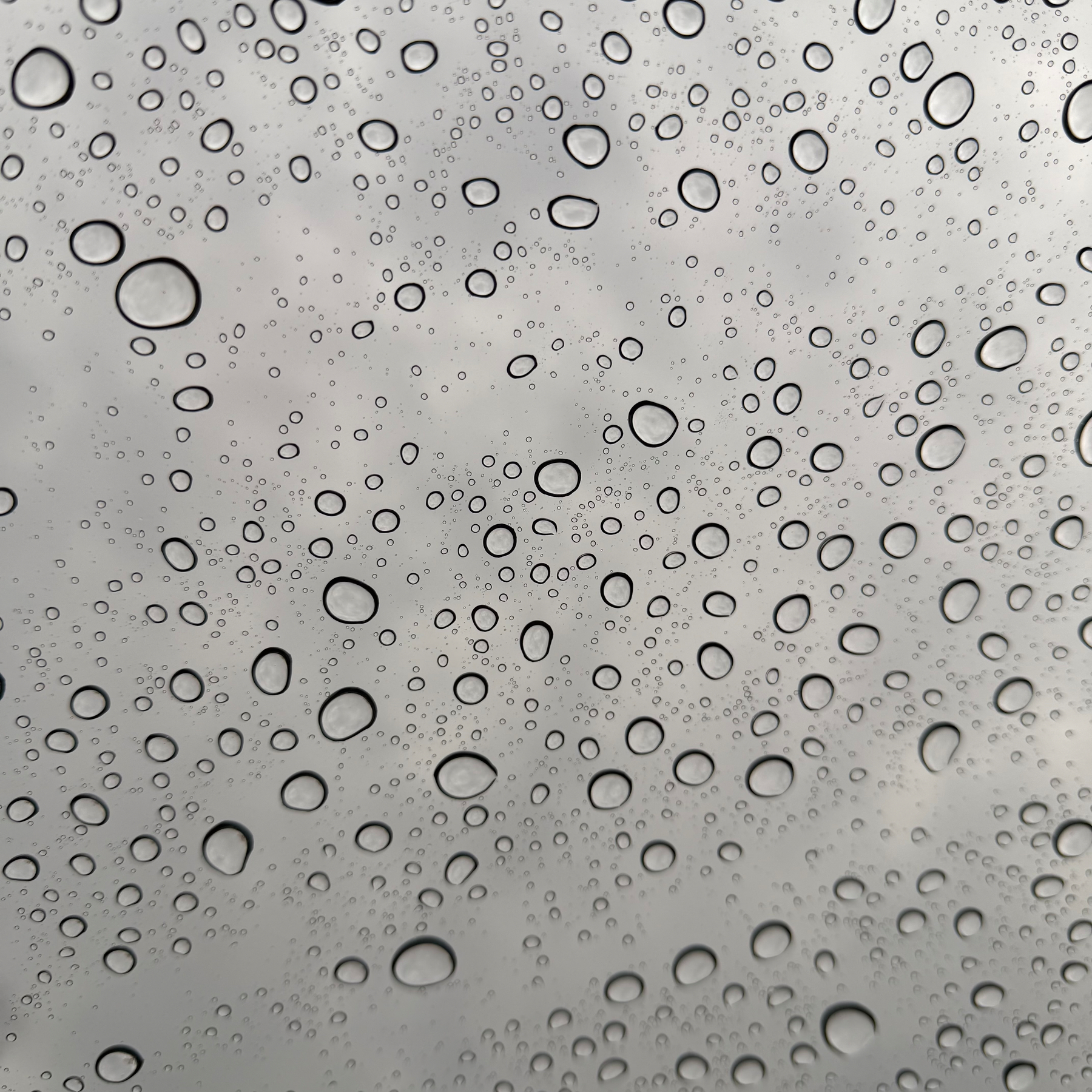 Raindrops on glass