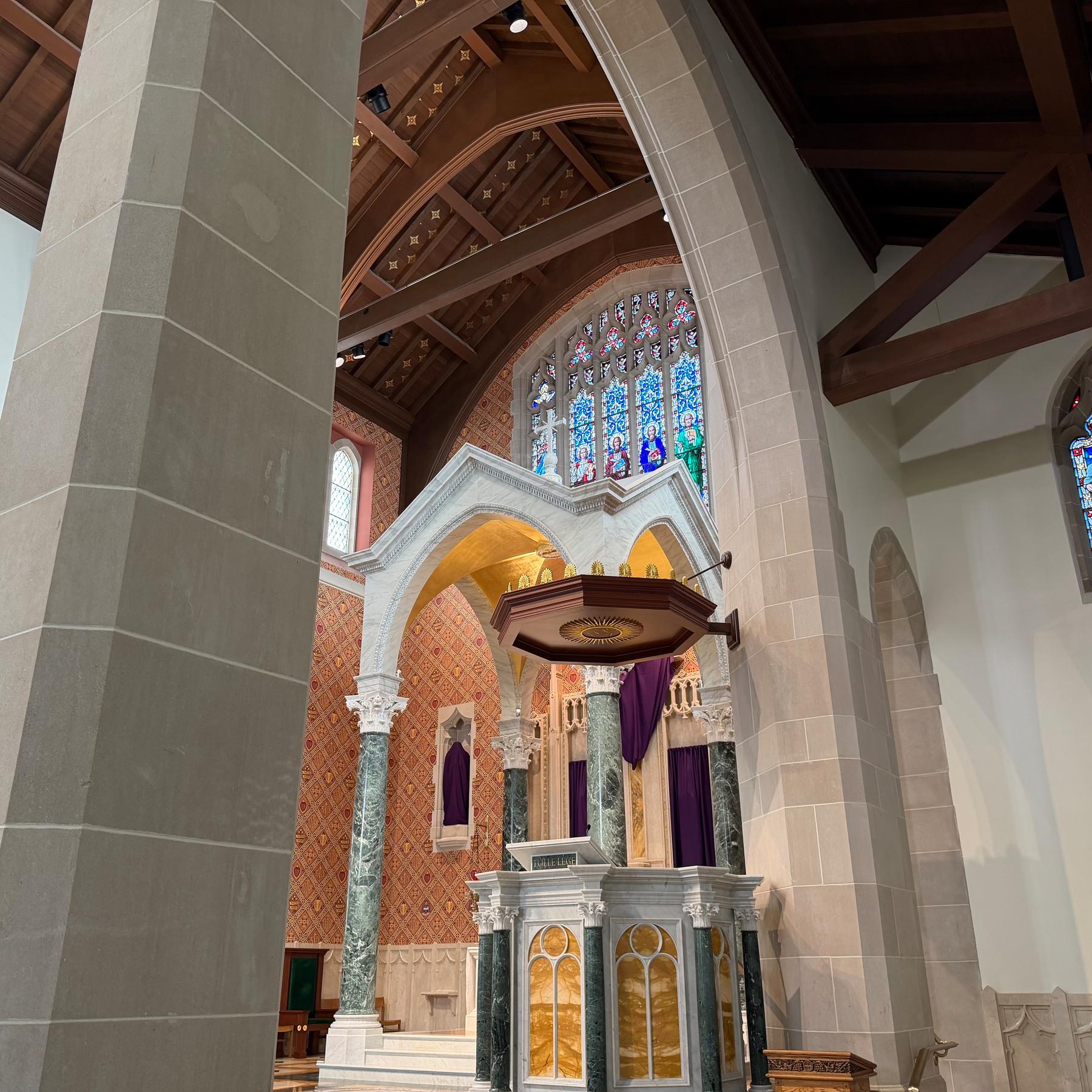 Statues wrapped in church