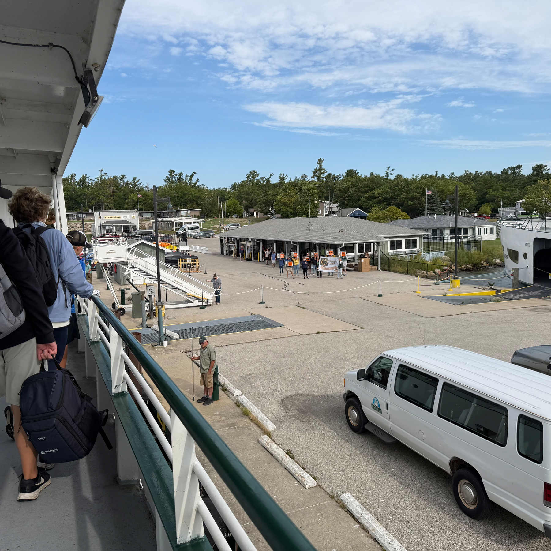 Docking on Beaver Island.