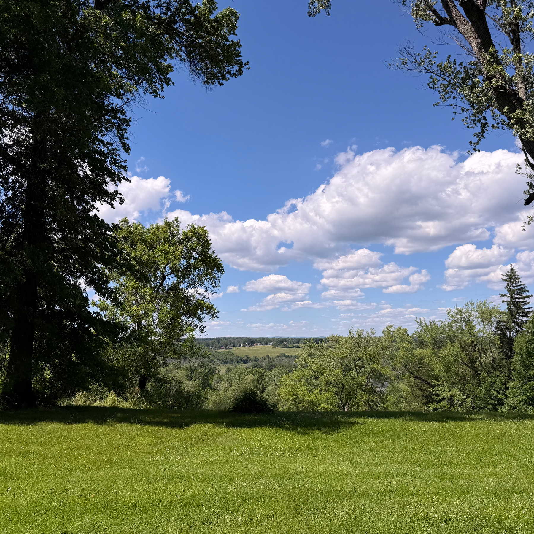 Ridgeline overlooking the “Hill of Torture” leading down to the banks of the Mohawk River.