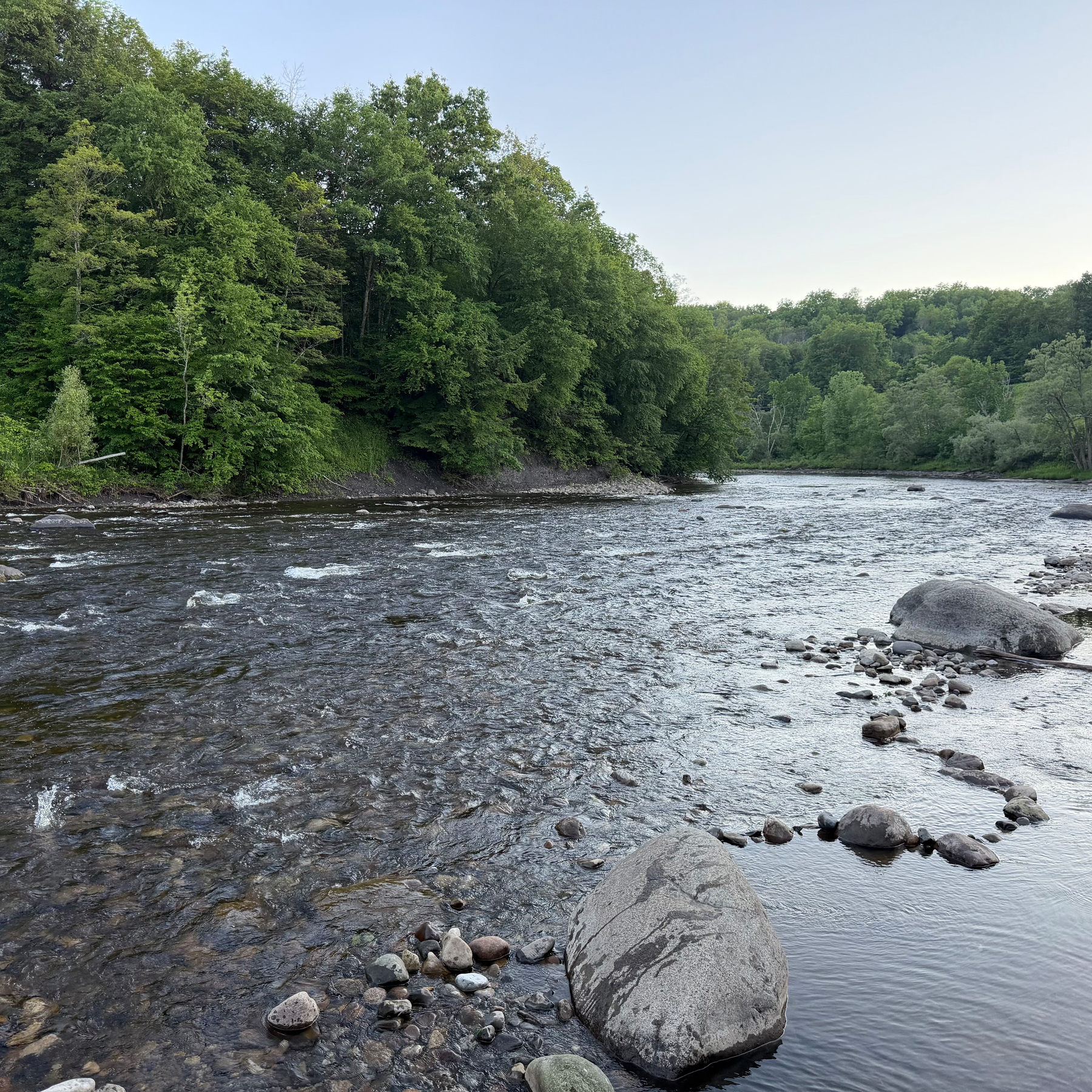 Evening rapids just off Crayfish Island.