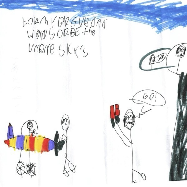 A child's drawing of an airplane