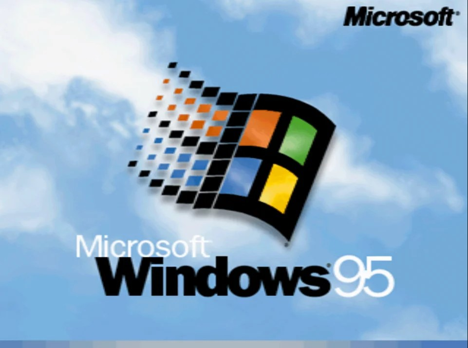 Tela inicial do Windows 95