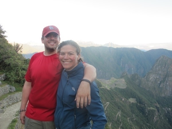 Jordon and Emily at the Sun Gate overlooking Machu Picchu