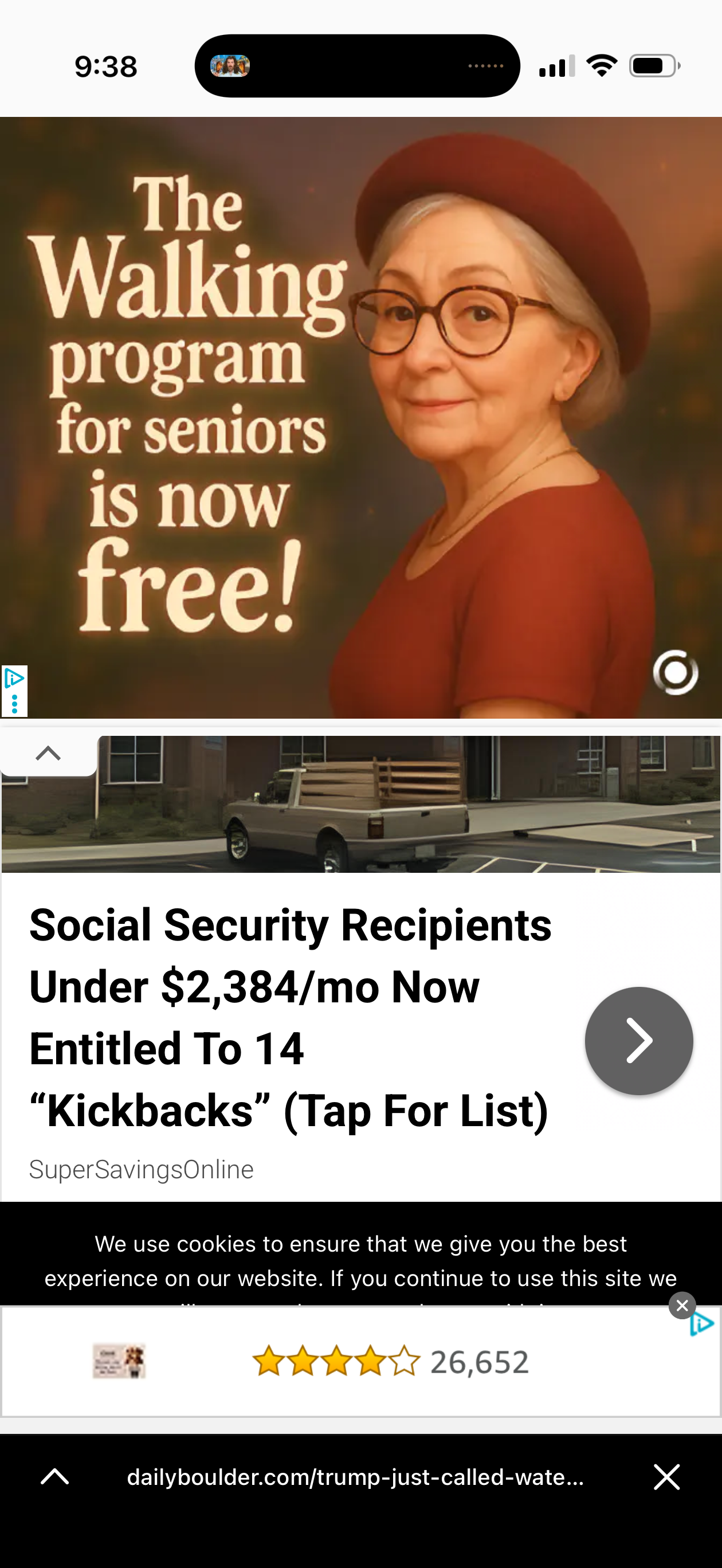 Same website, but literally EVERYTHING on the screen is an ad.