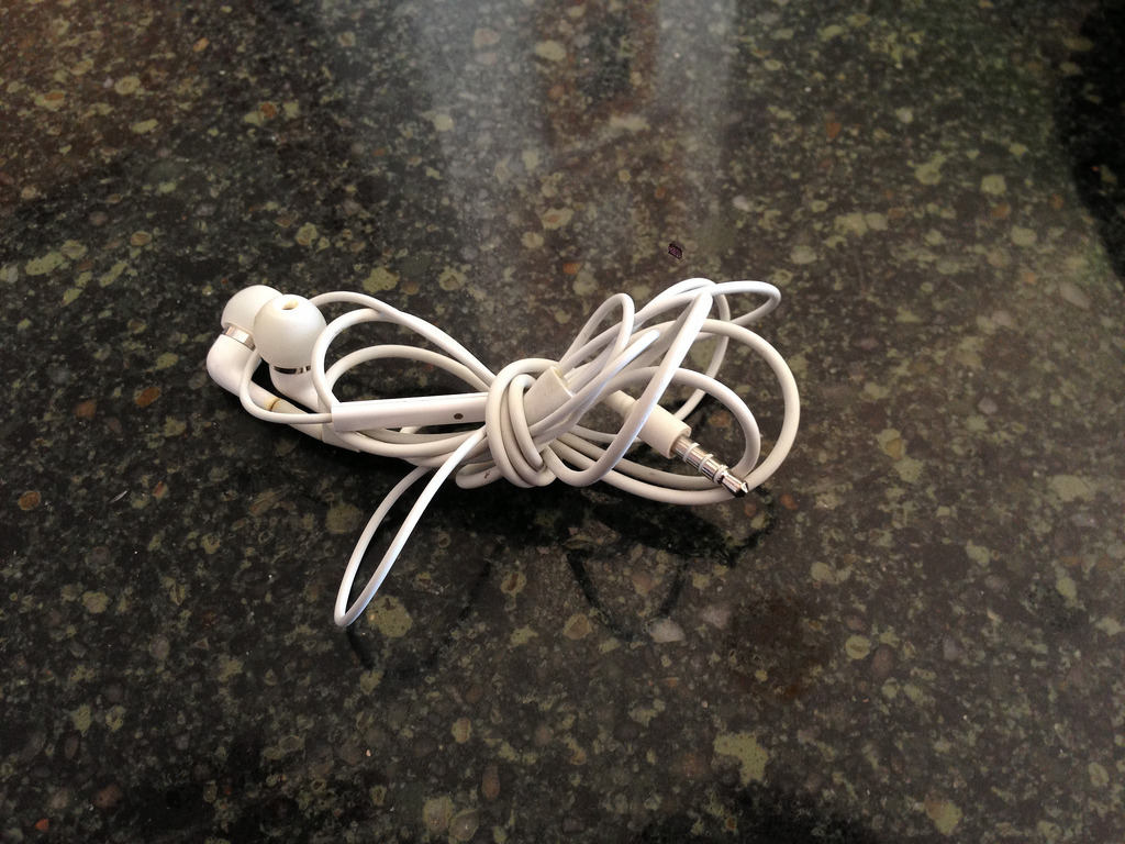 A Pair of Apple Ear Buds A Pair of Apple Ear Buds