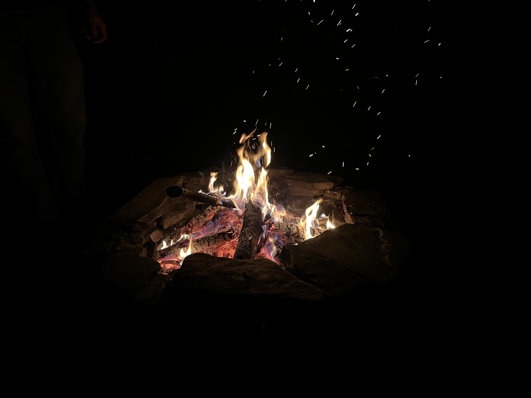 Pit fire in our backyard