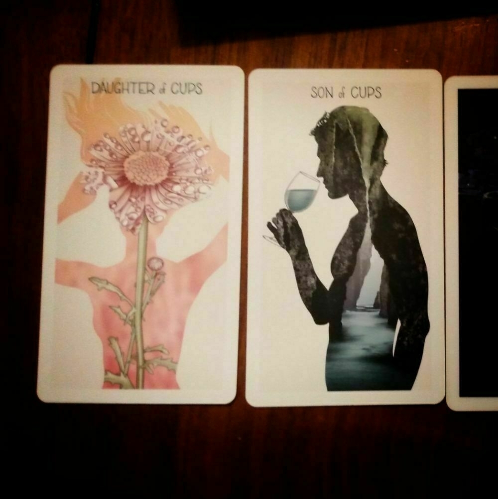 Tarot Cards: Daughter of Cups and Son of Cups