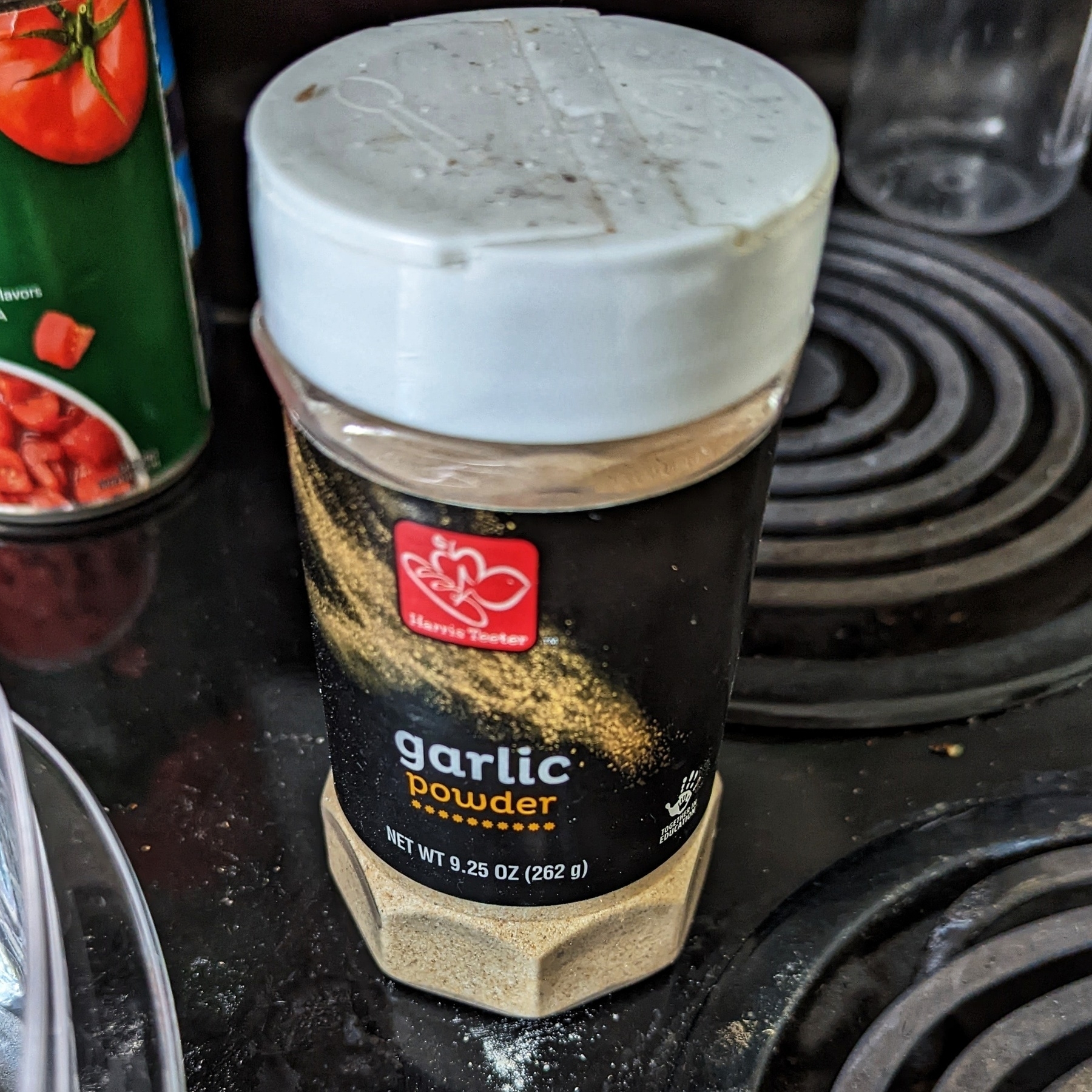 A container of garlic powder