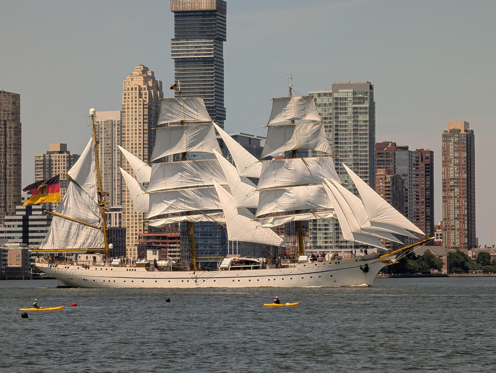 The Gorch Foch out of Germany was one of my favorite ships in the Sail 250 parade on July 4th. Such a beautiful ship. (I like it so much, I bought a model of it for my son for Christmas a couple years ago.)