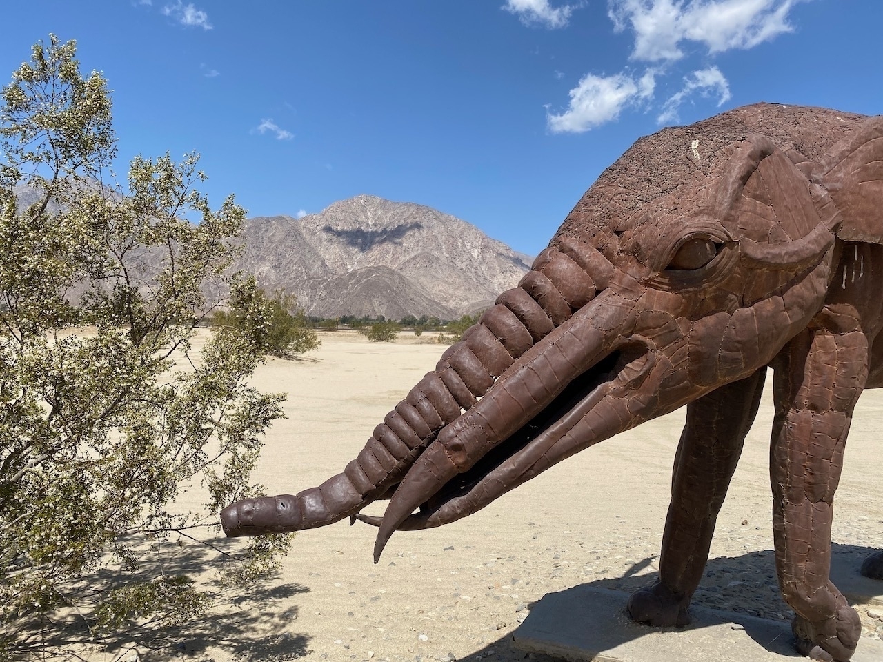 Gomphothere metal sculpture