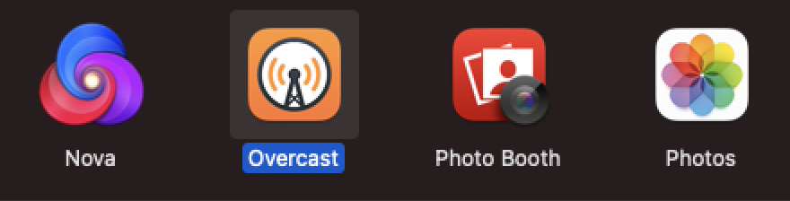 Apps in the Application folder