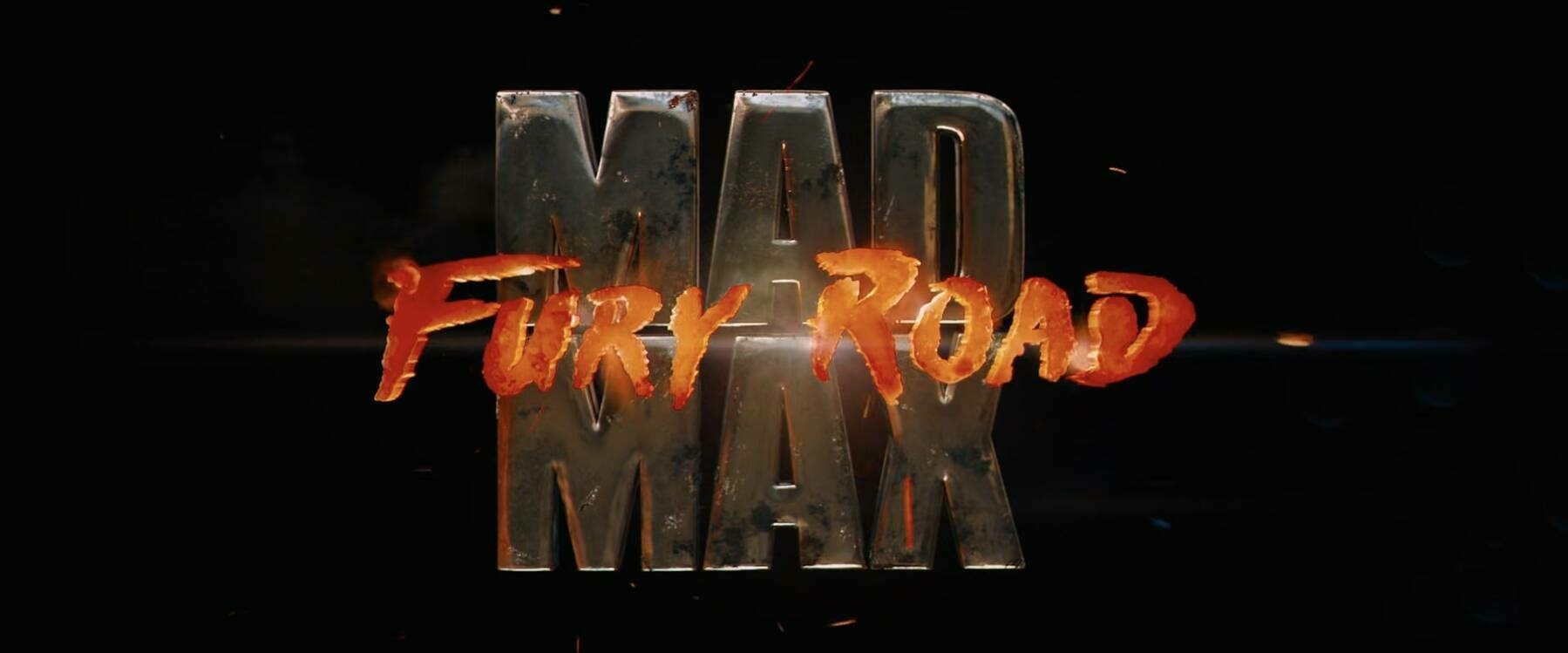 The title card for the film, Mad Max: Fury Road.