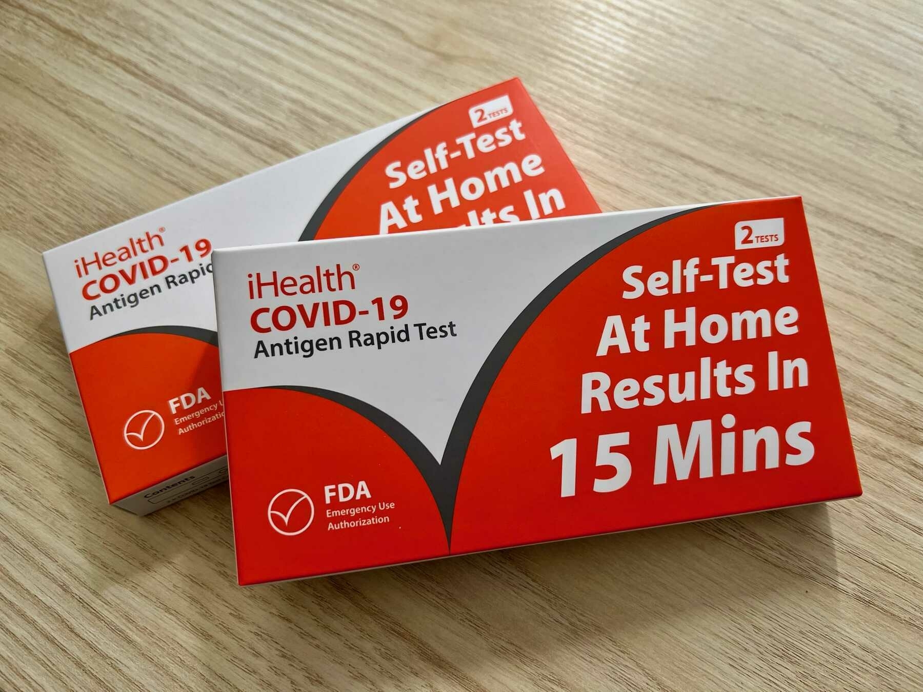 Two free FDA provided COVID tests.