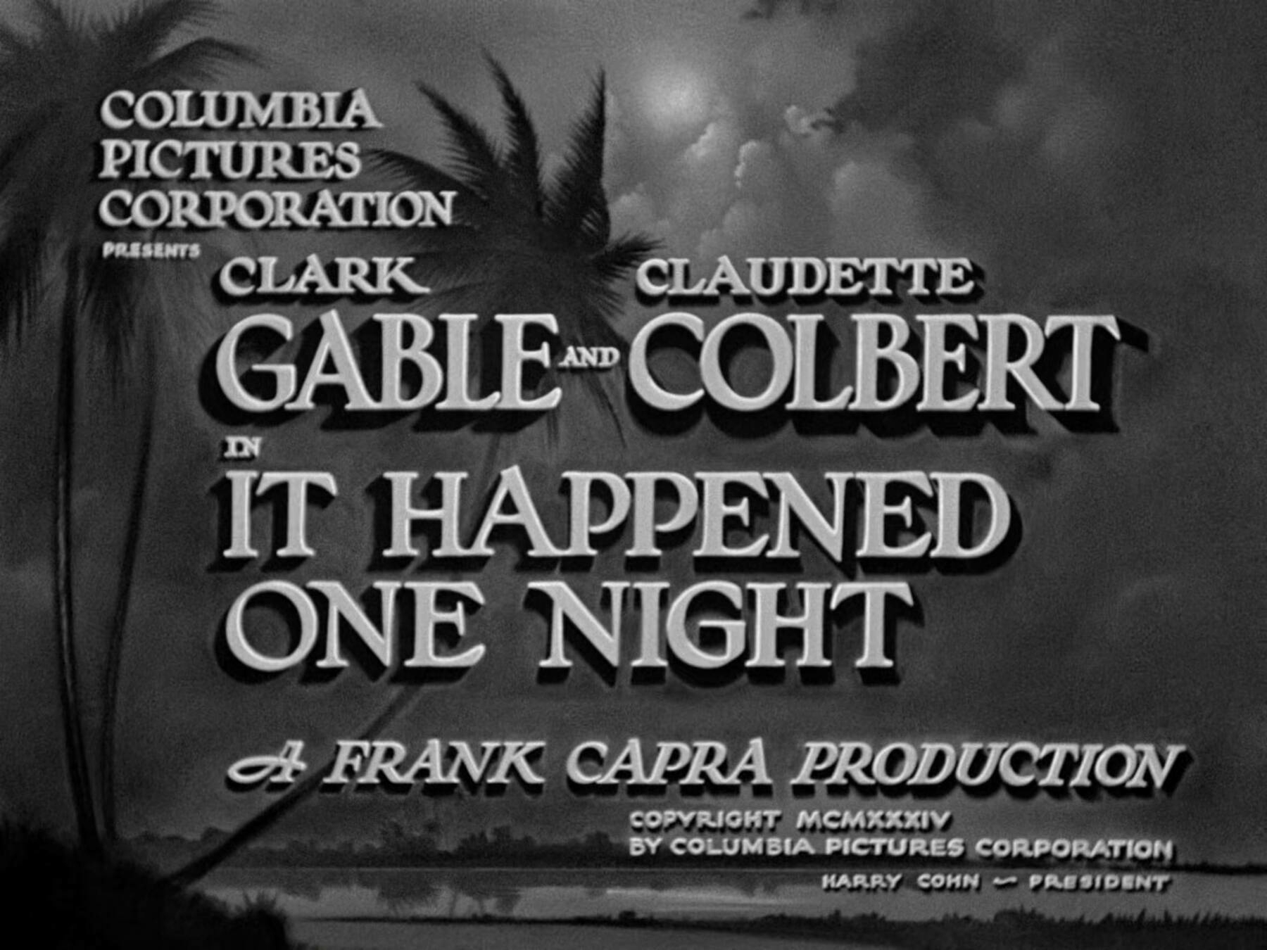 The title card for the film, It Happened One Night.