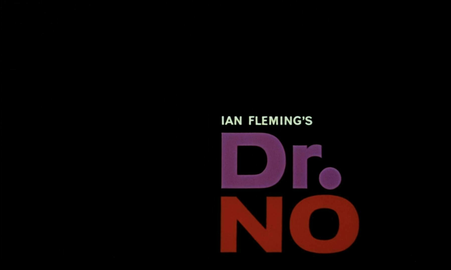 The title card for the film, Dr. No.
