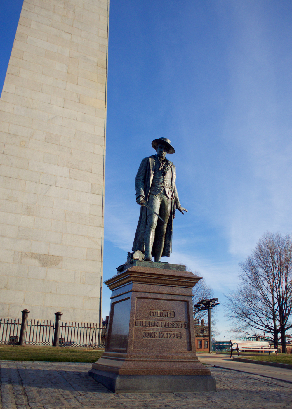 IRL Col. Prescott Statue from South Side Main Entrance