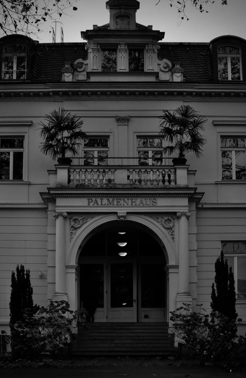 Shot of the outside of the Palmenhaus Frankfurt