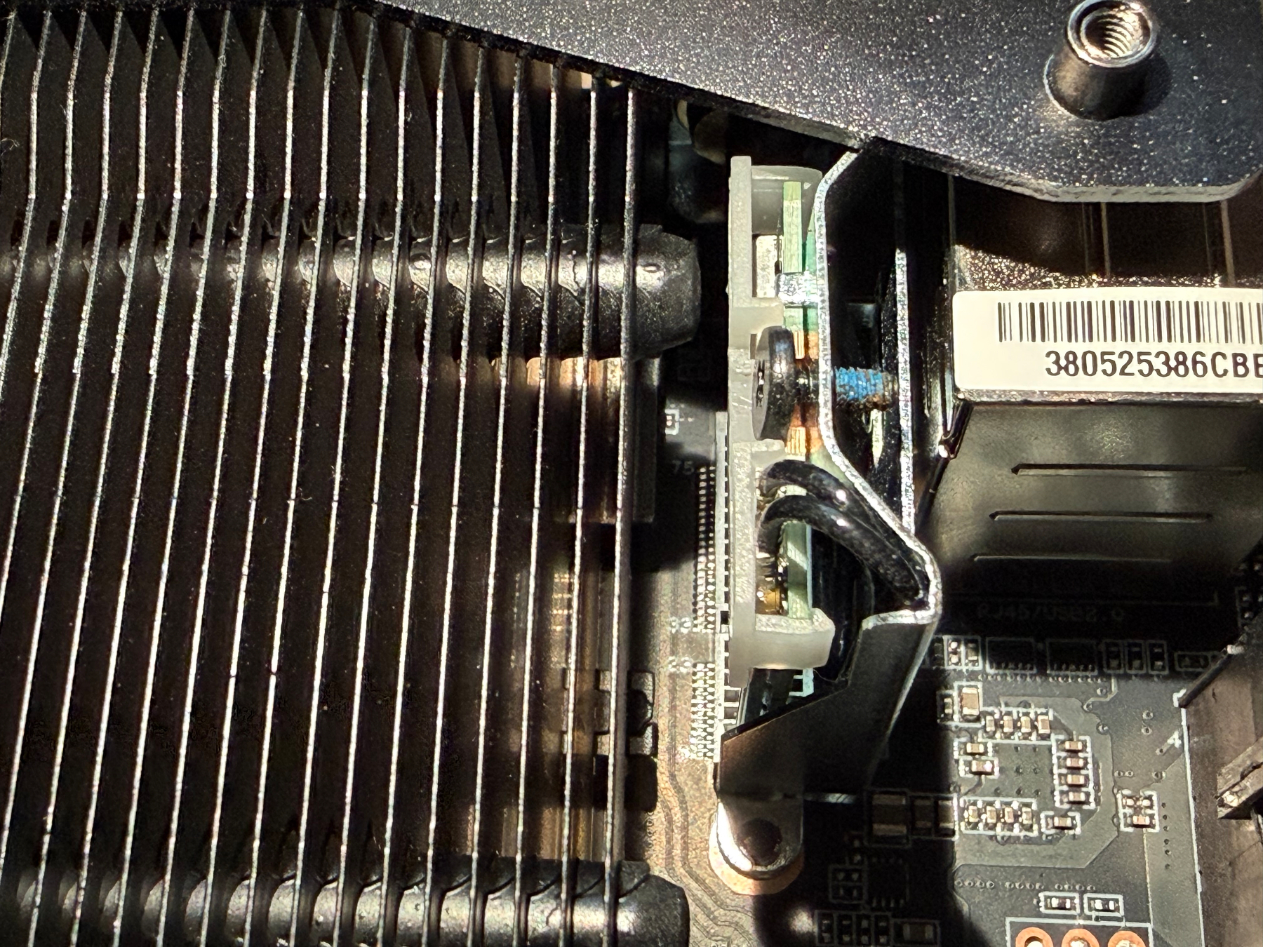 The hardest part of the build: installing the Intel Dual Band Wireless AX200NGW WiFi 6 adapter