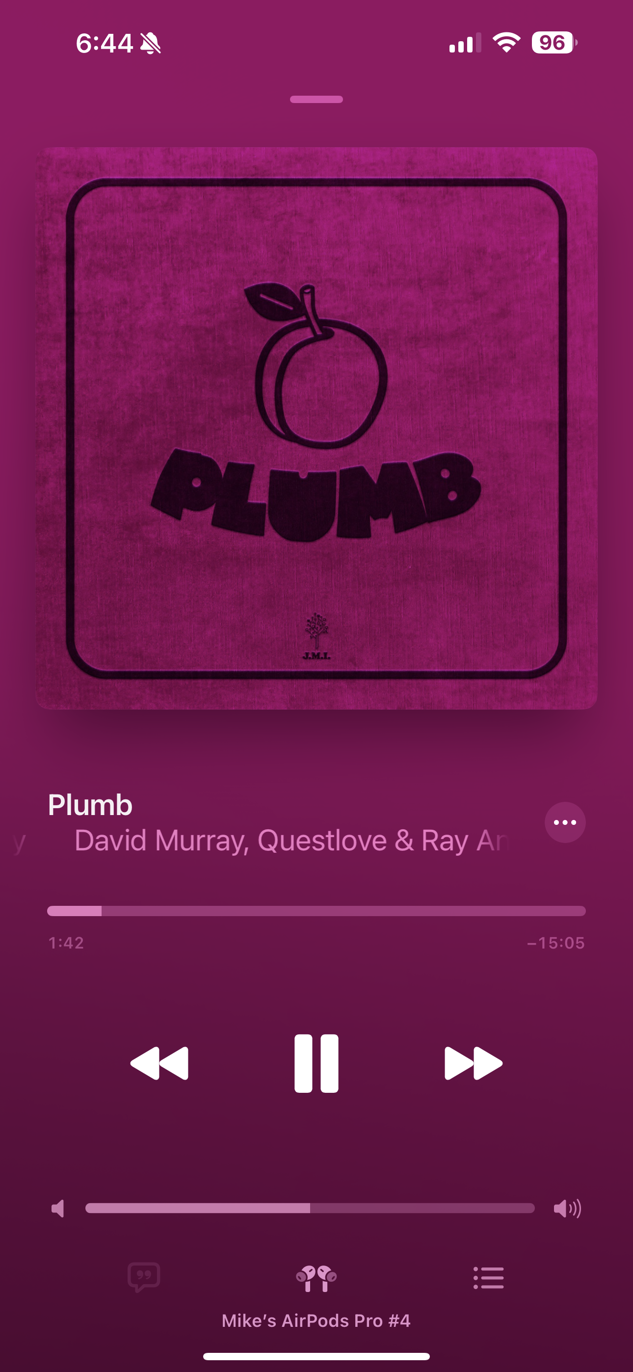 Plumb album cover in Apple Music 