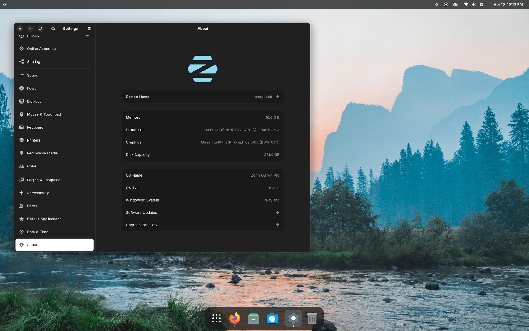 Zorin OS on my old MacBook Pro. 