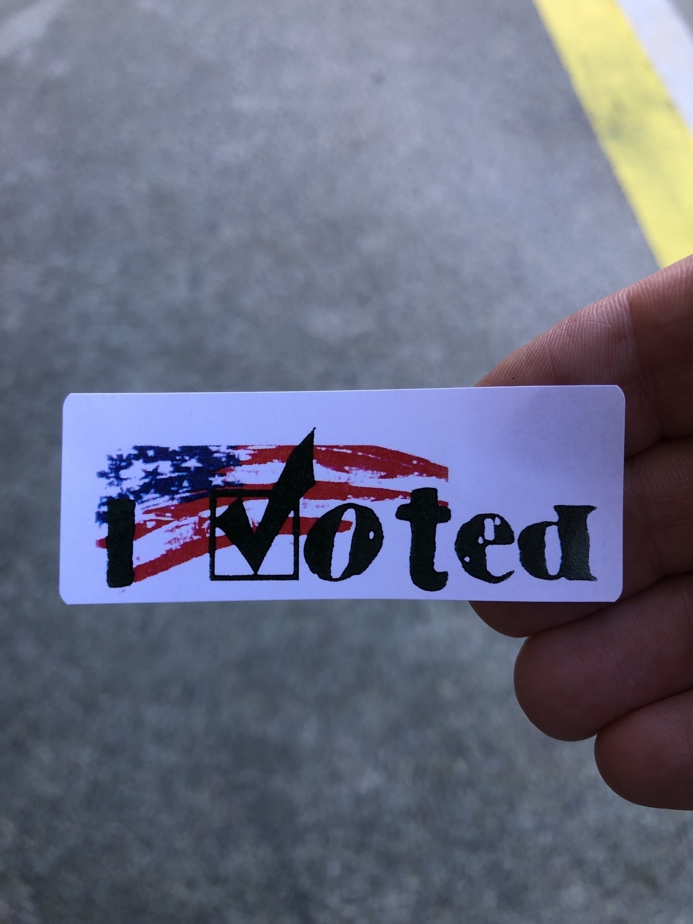 My “I voted” sticker