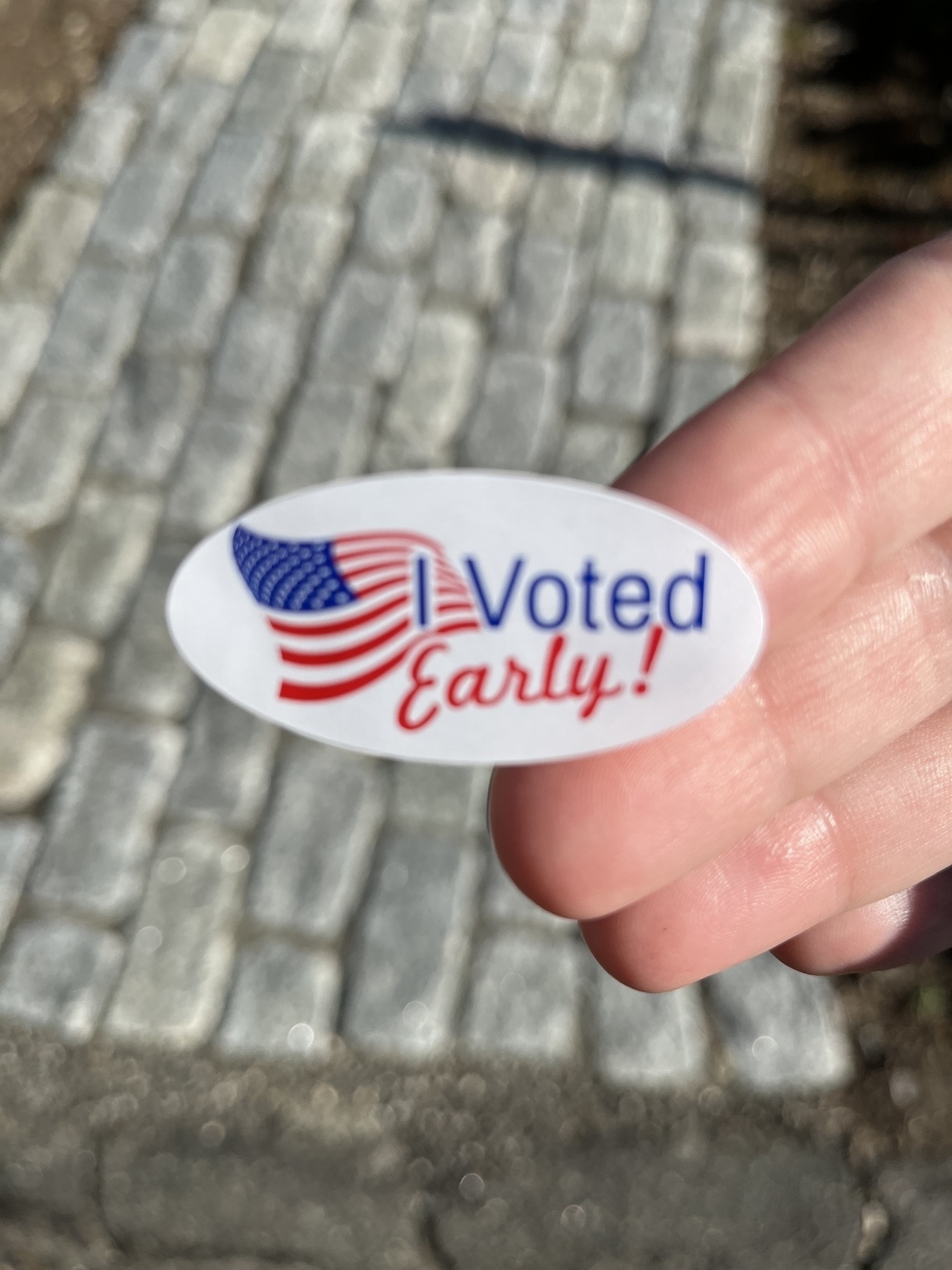 “I voted early” sticker