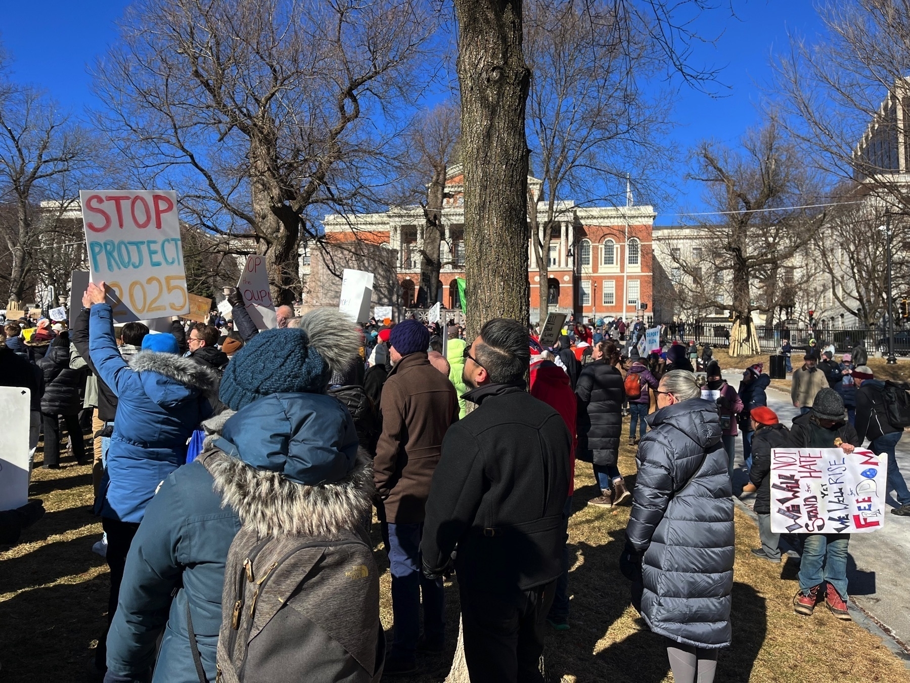 This is a view from further back on the Boston Common.