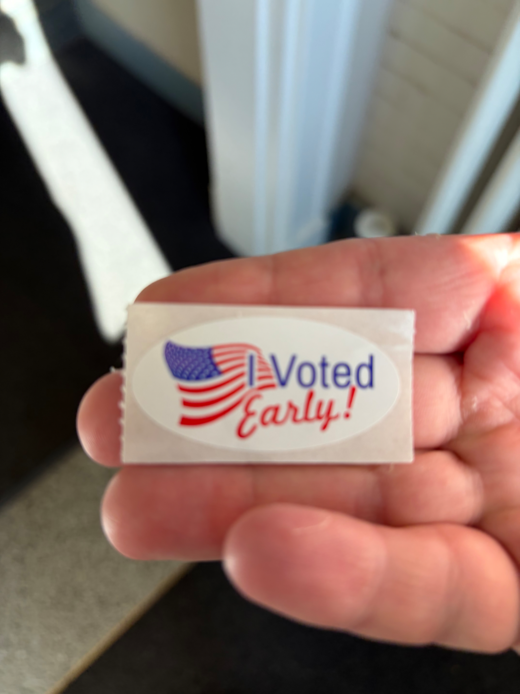 An “I Voted Early” sticker